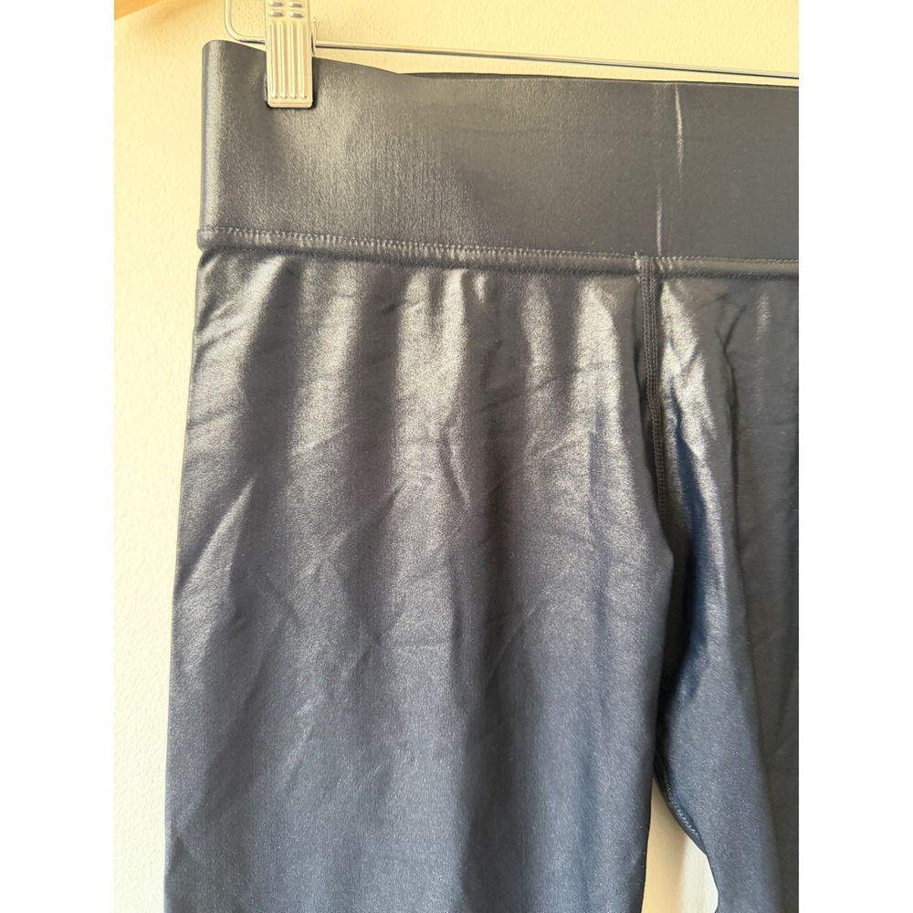 Carbon38 Leggings L Black Shiny Liquid High Rise Edgy Moto - Picture 4 of 4